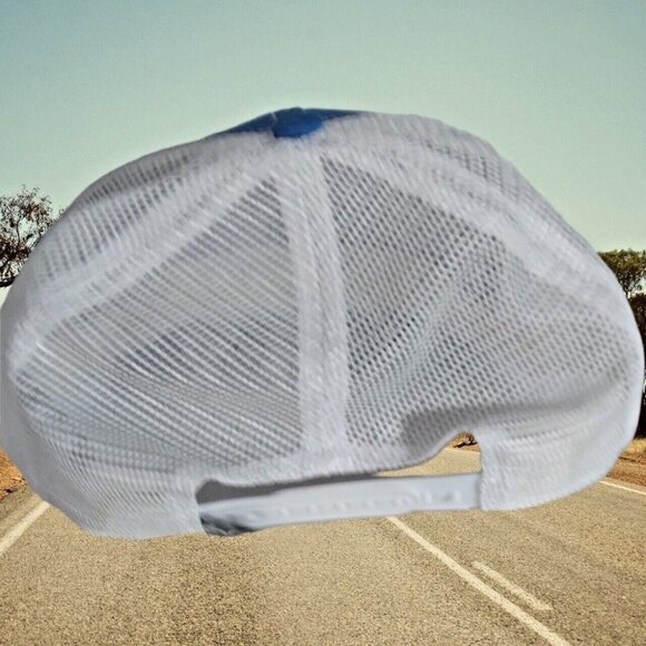 RealTree Bass Truckers Cap Snapback Meshback Blue Baseball Hunting Sports Hat - Picture 13 of 16